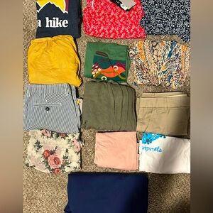 Various women’s warm weather clothes